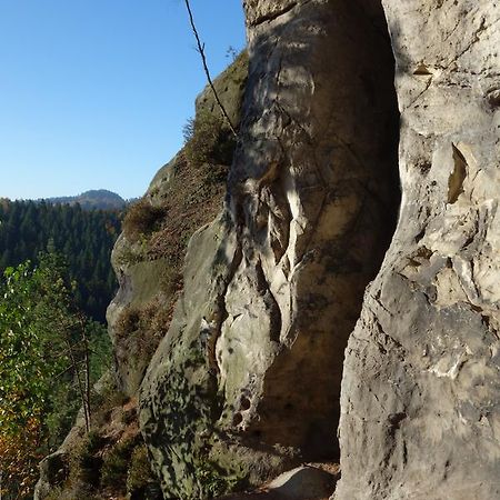 Gasthaus "Zum Wanderstuebel" Hinterhermsdorf Exteriör bild