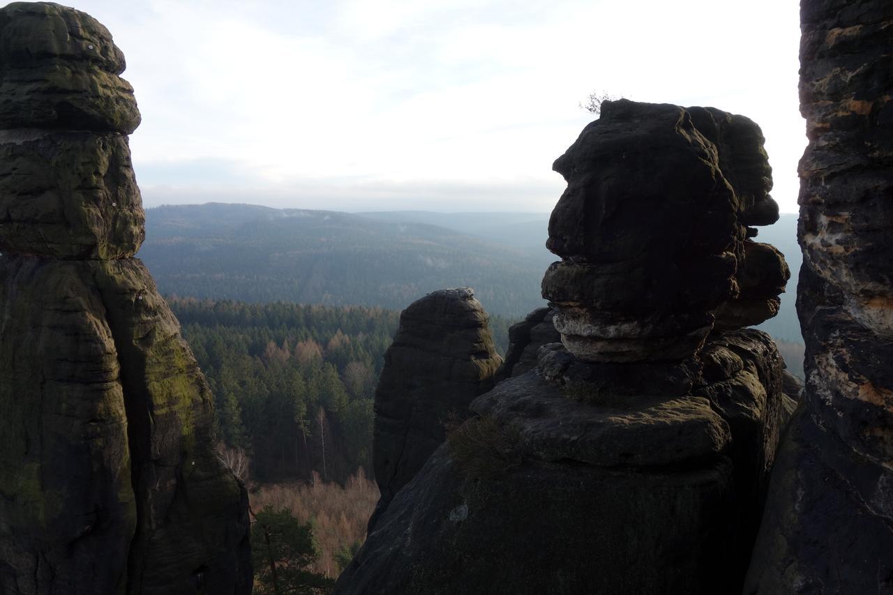 Gasthaus "Zum Wanderstuebel" Hinterhermsdorf Exteriör bild